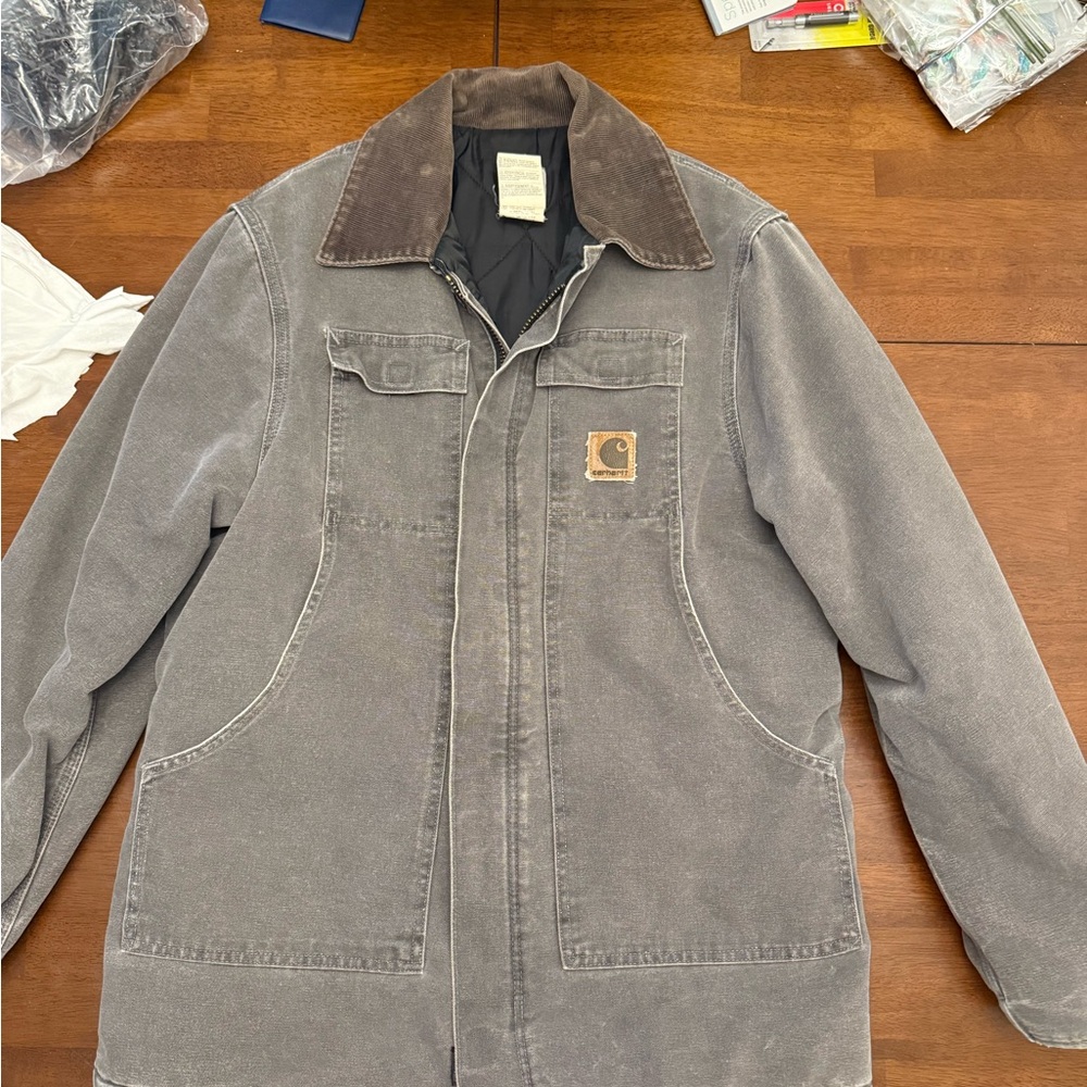Carhartt Men's Gray and Brown Field Jacket